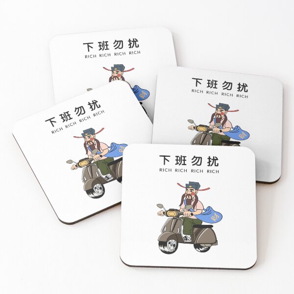 Item preview, Funny Lucky God on Scooter – Wealth and Fortune Cartoon Design designed and sold by HasHs.