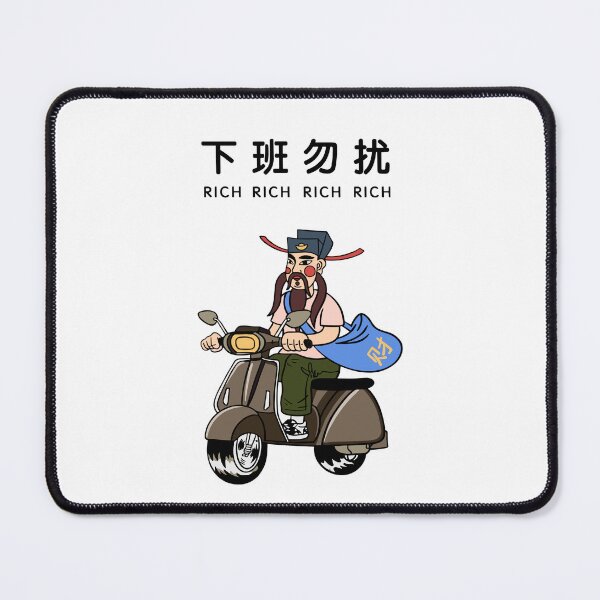 Item preview, Funny Lucky God on Scooter – Wealth and Fortune Cartoon Design designed and sold by HasHs.