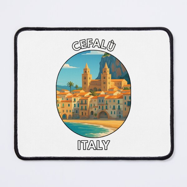 Item preview, Cefalù Sicily Italy – Coastal Village Travel Art designed and sold by inkNext.