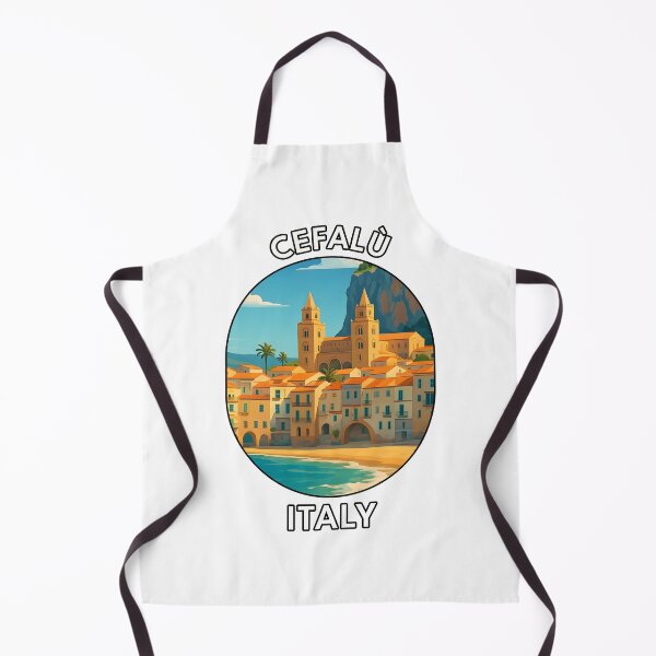 Item preview, Cefalù Sicily Italy – Coastal Village Travel Art designed and sold by inkNext.