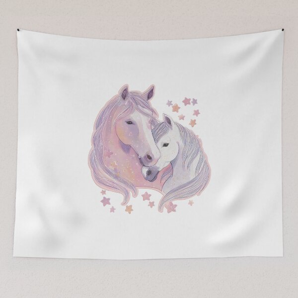 Item preview, Pastel Starry Horses Sticker designed and sold by BubbleDream Art .