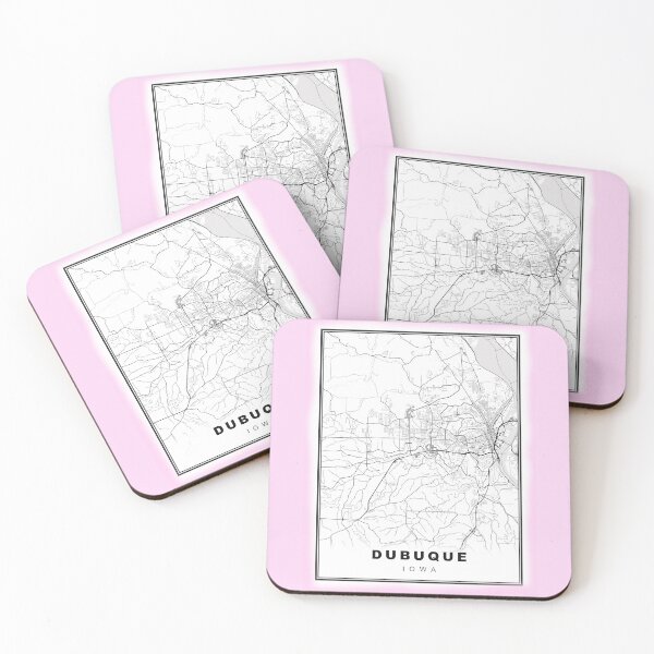Item preview, Minimalist Dubuque Map designed and sold by Tamas Das.