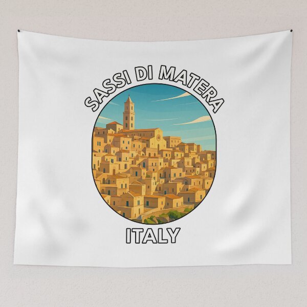 Item preview, Sassi di Matera Italy – Ancient Stone City Travel Art designed and sold by inkNext.