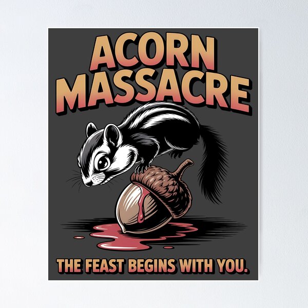 Item preview, Masacre de bellotas - Ardilla de Halloween - Ardilla de terror - Ardilla monstruo - Ardilla loca designed and sold by JansenGS.