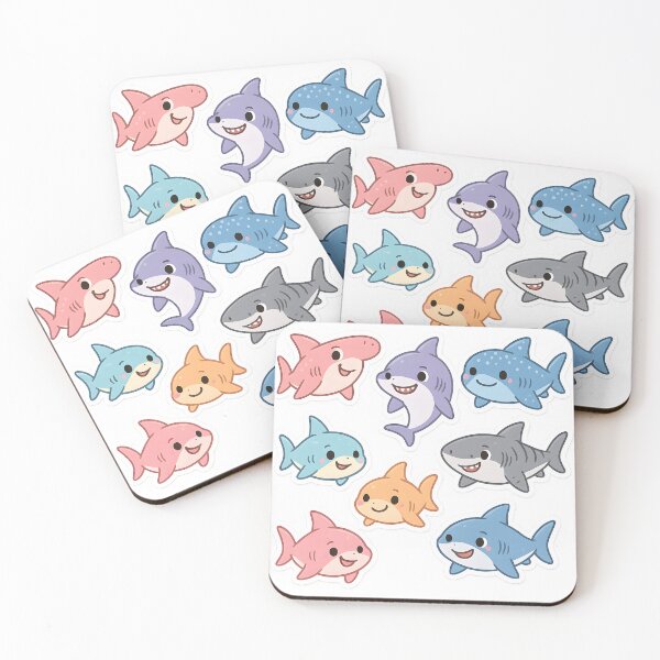 Item preview, Cute Kawaii Shark Collection designed and sold by SassyArtistry.