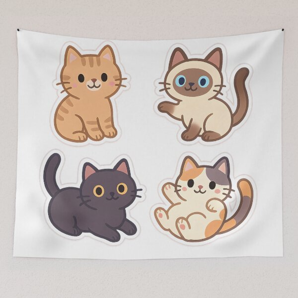Item preview, Cute Kawaii Cat Collection designed and sold by SassyArtistry.