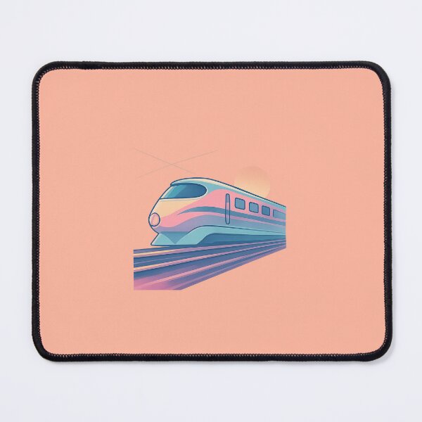 Item preview, Pastel Bullet Train Sticker – Modern Speed Art designed and sold by Striklet.