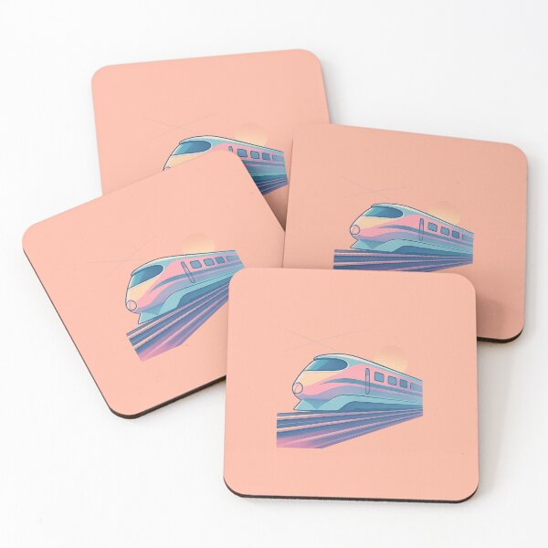 Item preview, Pastel Bullet Train Sticker – Modern Speed Art designed and sold by Striklet.