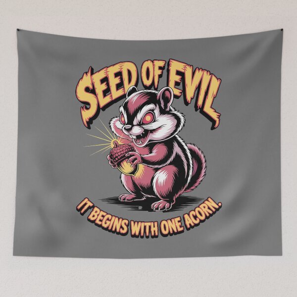 Item preview, Seed of evil - Chipmunk halloween - Chipmunk horror - Chipmunk monster - Chipmunk nutty designed and sold by JansenGS.