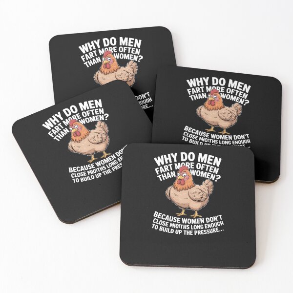 Item preview, Funny Chicken Joke – Why Do Men Fart More Than Women designed and sold by MissRasheedHam.
