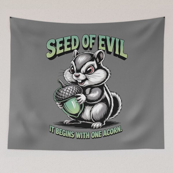 Item preview, Seed of evil - Chipmunk halloween - Chipmunk horror - Chipmunk monster - Chipmunk nutty designed and sold by JansenGS.