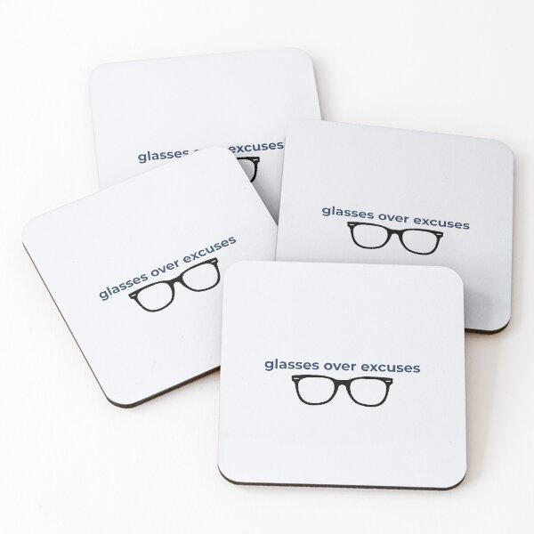 Item preview, Glasses over excuses designed and sold by musthavewords.