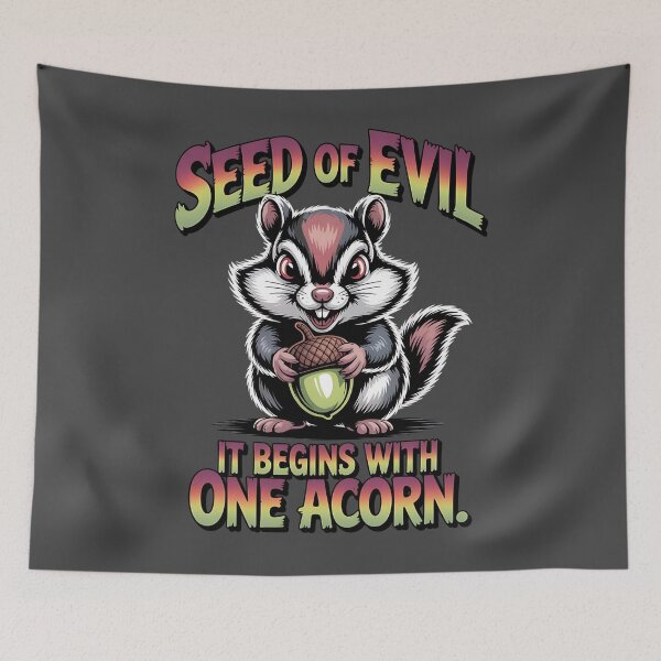 Item preview, Seed of evil - Chipmunk halloween - Chipmunk horror - Chipmunk monster - Chipmunk nutty designed and sold by JansenGS.