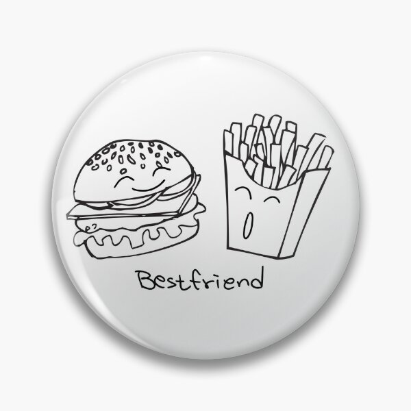 Item preview, Burger and Fries Bestfriend – Cute Food Art designed and sold by The secret storage room.