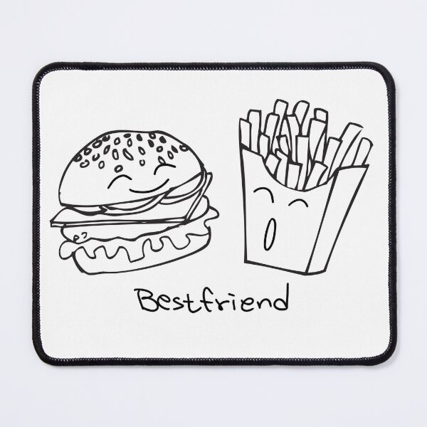 Item preview, Burger and Fries Bestfriend – Cute Food Art designed and sold by The secret storage room.