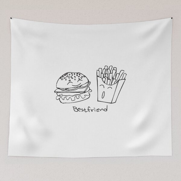 Item preview, Burger and Fries Bestfriend – Cute Food Art designed and sold by The secret storage room.
