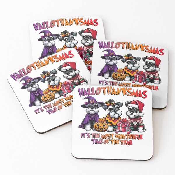 Item preview, Schnauzer Halloween Thanksgiving Christmas  designed and sold by doodIllustrate.