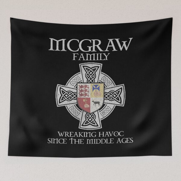 Item preview, McGraw Family Crest – Medieval Heritage Emblem for Ancestry Lovers & Vintage Style Fans designed and sold by 9X FR.