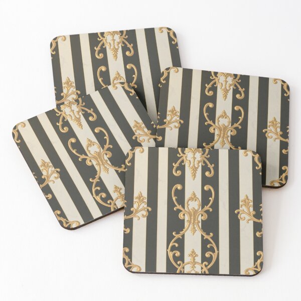 Item preview, Black & Alabaster Striped Gold Baroque designed and sold by DesignsByPrnces.