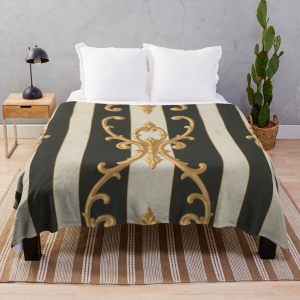 Item preview, Black & Alabaster Striped Gold Baroque designed and sold by DesignsByPrnces.