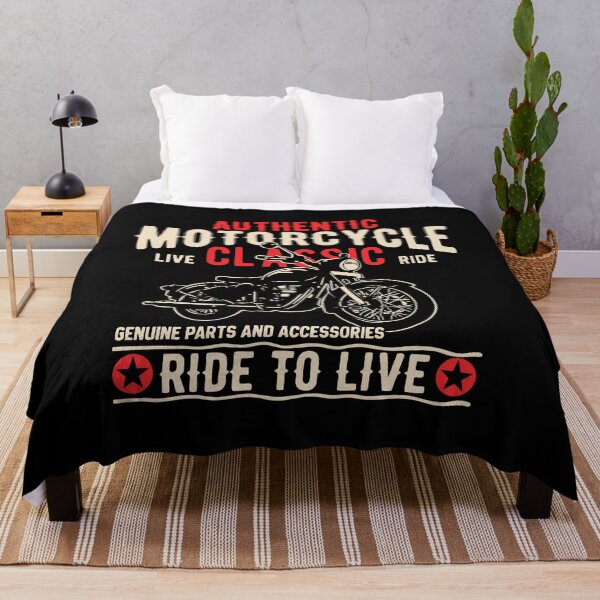 Item preview, Vintage Motorcycle Classic Ride to Live Motorbike Retro Cruiser designed and sold by w1ckerman.