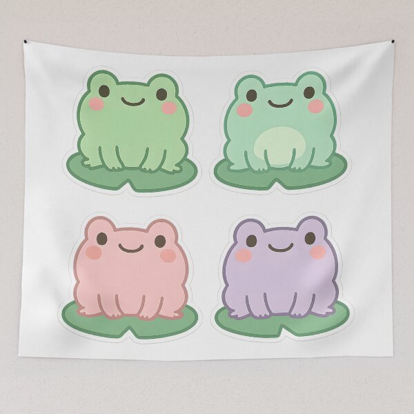 Item preview, Cute Kawaii Frog Illustration designed and sold by SassyArtistry.