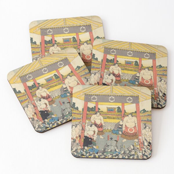 Item preview, Grand Sumo Tournament Scene – Japanese Ukiyo-e Art designed and sold by Ukiyoe Spirit.