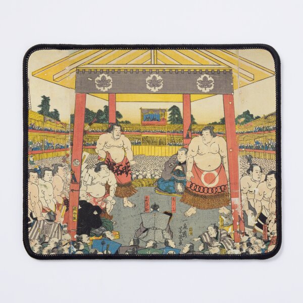 Item preview, Grand Sumo Tournament Scene – Japanese Ukiyo-e Art designed and sold by Ukiyoe Spirit.