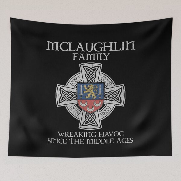 Item preview, McLaughlin Family Crest – Medieval Heritage Emblem for Ancestry Lovers & Vintage Style Fans designed and sold by 9X FR.