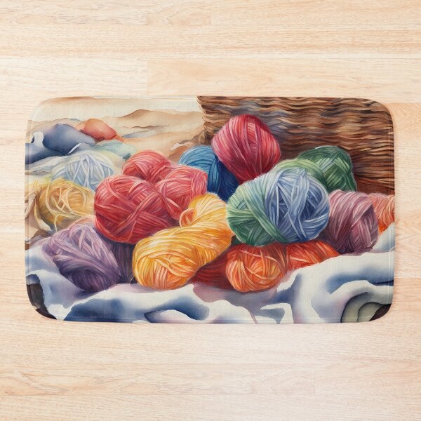 Item preview, Yarn Basket on Beach designed and sold by CalmnessbyChoice.