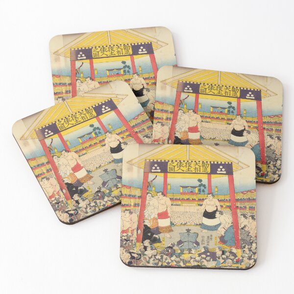 Item preview, Grand Sumo Tournament Scene – Japanese Ukiyo-e Art designed and sold by Ukiyoe Spirit.