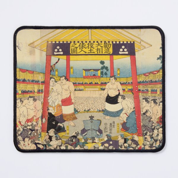 Item preview, Grand Sumo Tournament Scene – Japanese Ukiyo-e Art designed and sold by Ukiyoe Spirit.