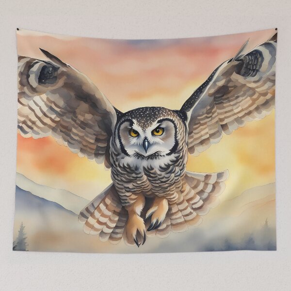 Item preview, Owl Flying at Dawn designed and sold by CalmnessbyChoice.
