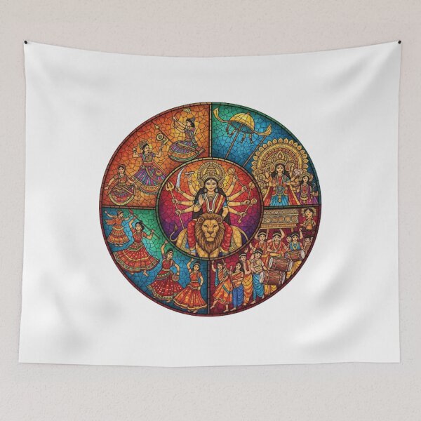 Item preview, Navratri and Durga Puja designed and sold by likbatonboot.
