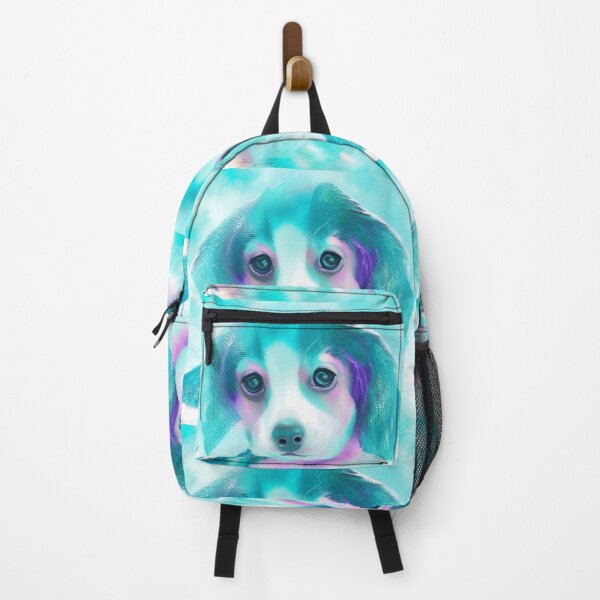Item preview, Turquoise cute puppy with black nose and big eyes ,my original painting designed and sold by Jennifer Morcom.
