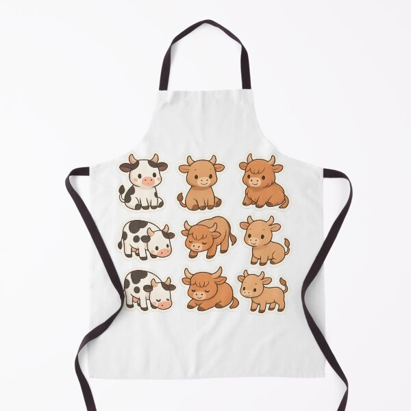 Item preview, Cute Kawaii Cow and Bull Set designed and sold by SassyArtistry.