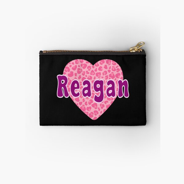 Item preview, Reagan Name Pink Leopard Heart  designed and sold by Jeallan Designs.