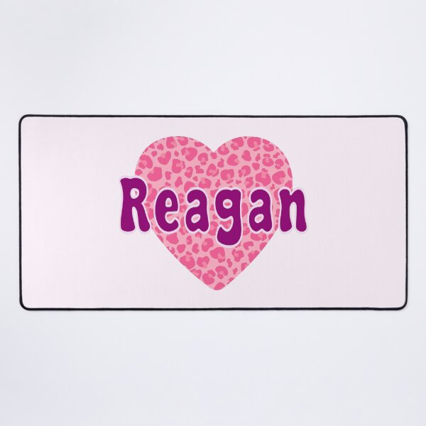 Item preview, Reagan Name Pink Leopard Heart designed and sold by Jeallan Designs.