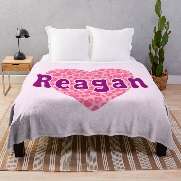 Item preview, Reagan Name Pink Leopard Heart designed and sold by Jeallan Designs.
