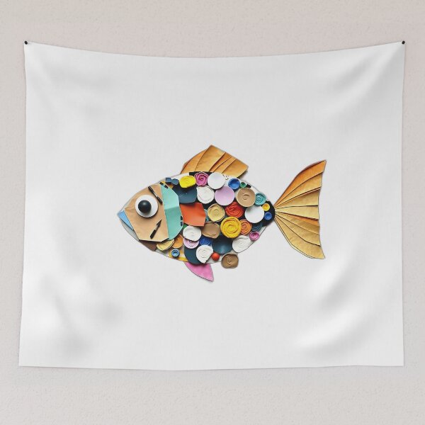 Item preview, Colorful Mixed-Media Mosaic Fish designed and sold by sharon1210.