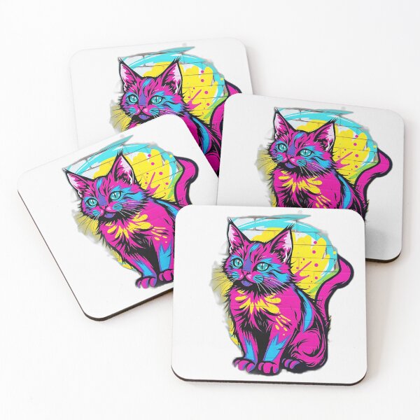 Item preview, Colorful Street Art Cat designed and sold by sharon1210.