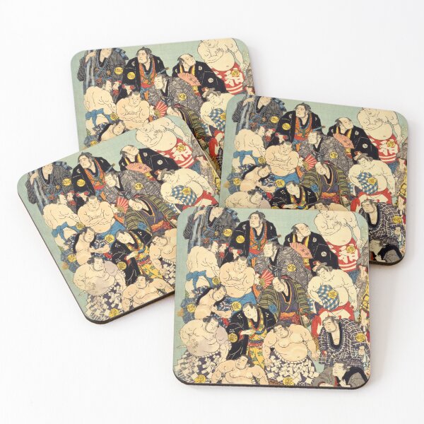 Item preview, Famous Sumo Wrestlers of Edo Japan – Ukiyo-e Portrait Print designed and sold by Ukiyoe Spirit.