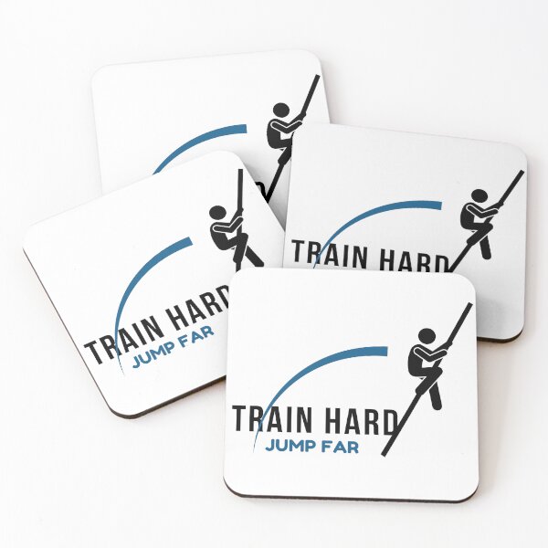 Item preview, train hard jump far fierljeppen Motivational Sports Design designed and sold by oldschoolway.