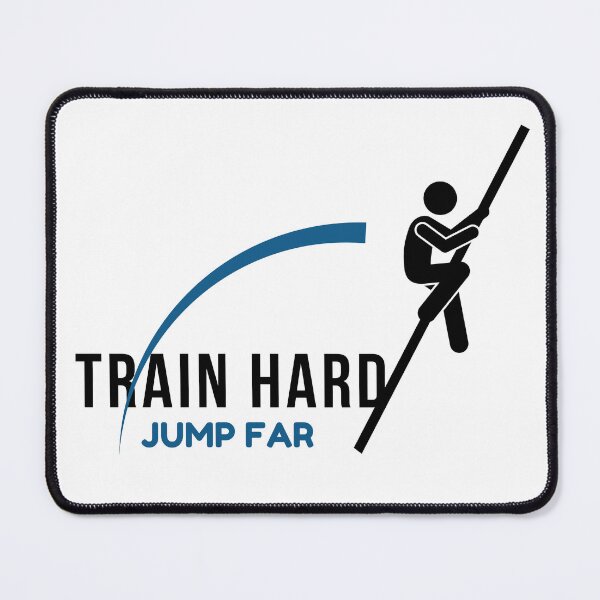 Item preview, train hard jump far fierljeppen Motivational Sports Design designed and sold by oldschoolway.