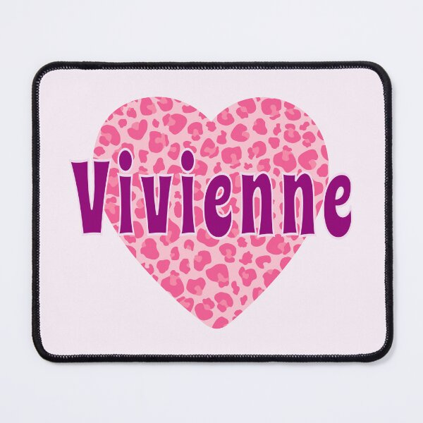 Item preview, Vivienne Name Pink Leopard Heart  designed and sold by Jeallan Designs.