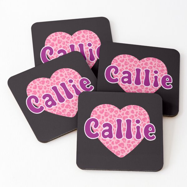 Item preview, Callie Name Pink Leopard Heart  designed and sold by Jeallan Designs.
