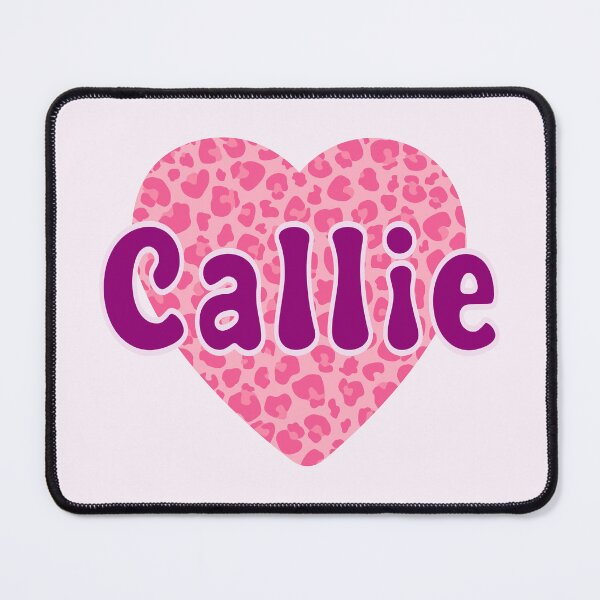 Item preview, Callie Name Pink Leopard Heart  designed and sold by Jeallan Designs.