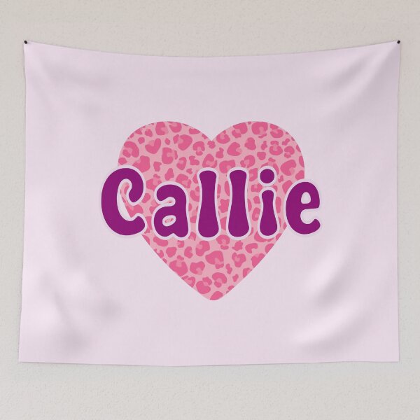 Item preview, Callie Name Pink Leopard Heart  designed and sold by Jeallan Designs.