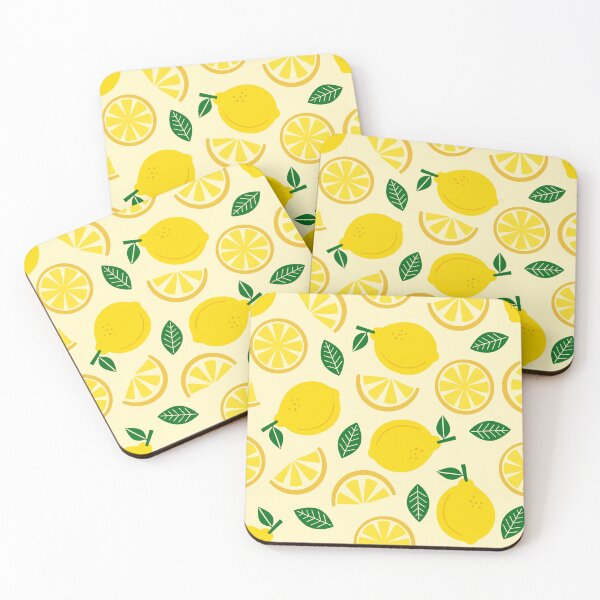 Item preview, A seamless lemon pattern summer yellow background designed and sold by Retro Street Studios.