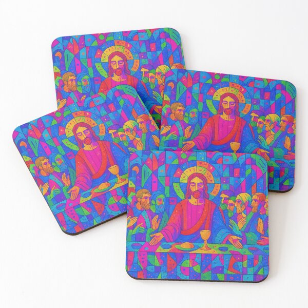Item preview, The Last Supper Abstract Neon Art designed and sold by Nuvijo.